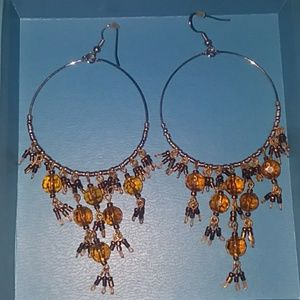 Amber inspired earrings
